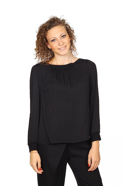 Armani Collezioni ladies shirt long sleeve without buttons RMC25T RM332 999