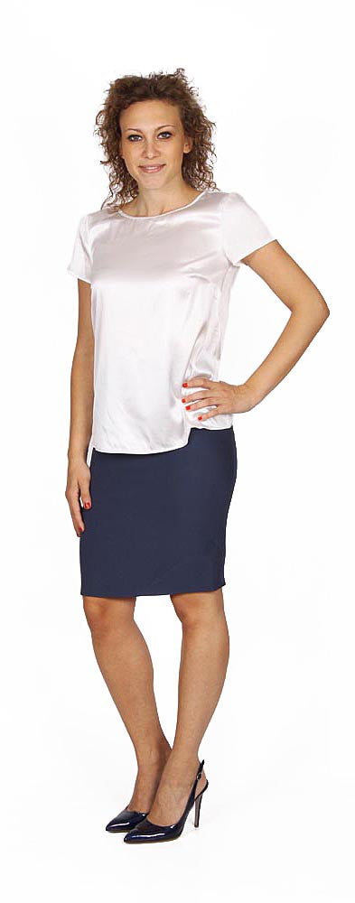 Armani Collezioni ladies shirt short sleeve without buttons RMC05T RM301 101