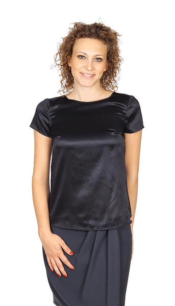 Armani Collezioni ladies shirt short sleeve without buttons RMC05T RM301 999