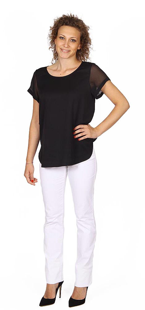 Armani Collezioni ladies shirt short sleeve without buttons RMC13T RM332 999
