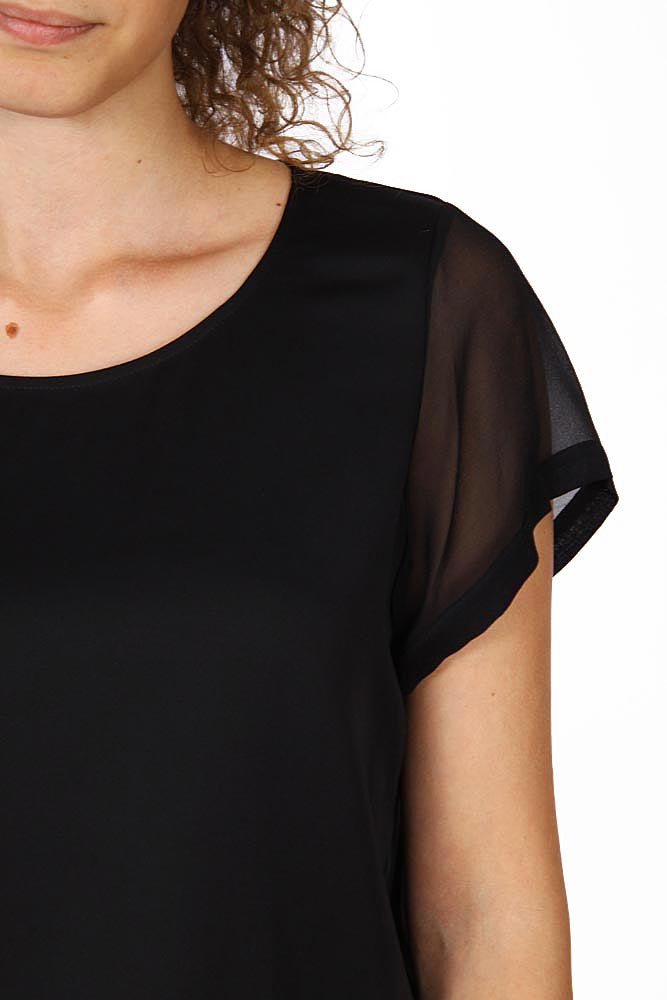 Armani Collezioni ladies shirt short sleeve without buttons RMC13T RM332 999