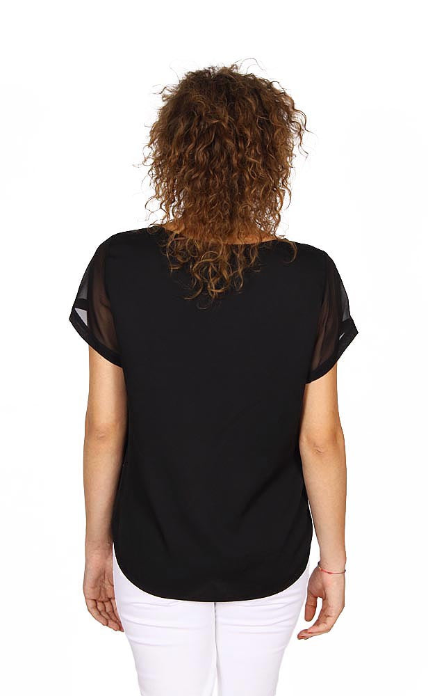 Armani Collezioni ladies shirt short sleeve without buttons RMC13T RM332 999