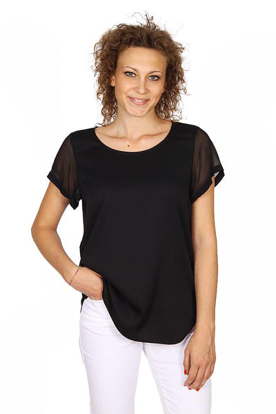 Armani Collezioni ladies shirt short sleeve without buttons RMC13T RM332 999