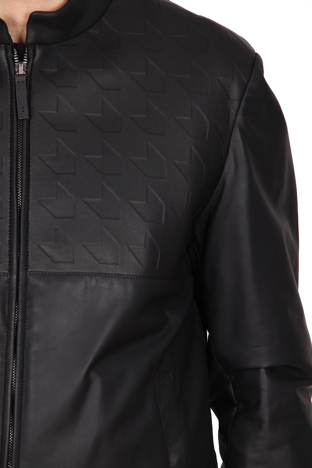 Armani Collezioni mens leather jacket SCR02P SCP02 999