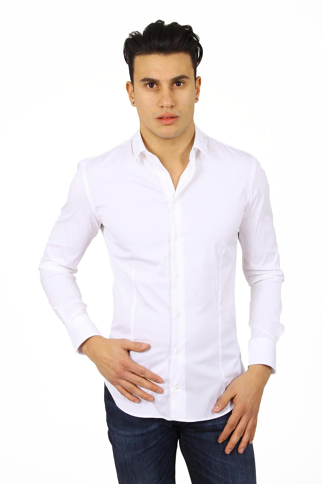 Armani Collezioni mens shirt long sleeve RCCDCL RCC00 100
