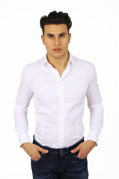 Armani Collezioni mens shirt long sleeve RCCDCL RCC00 100