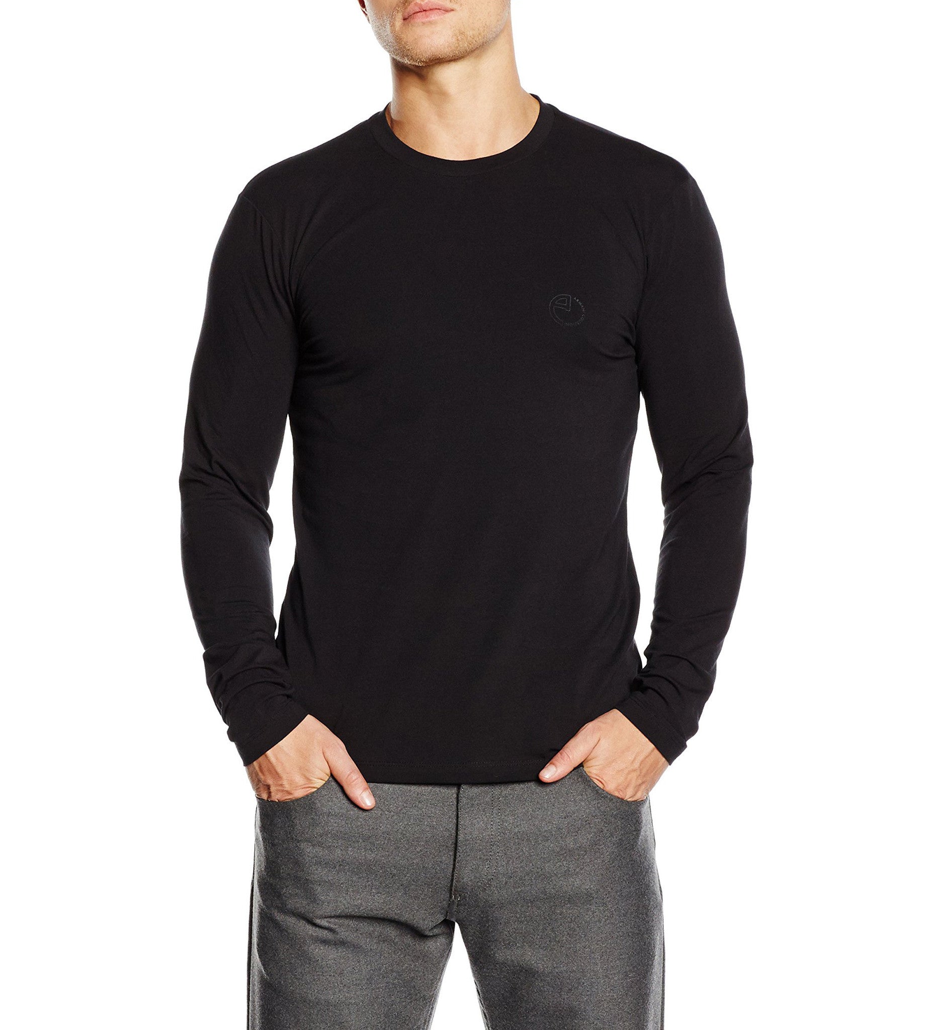 Armani Collezioni mens t-shirt long sleeve PCT33J PC4GJ 999