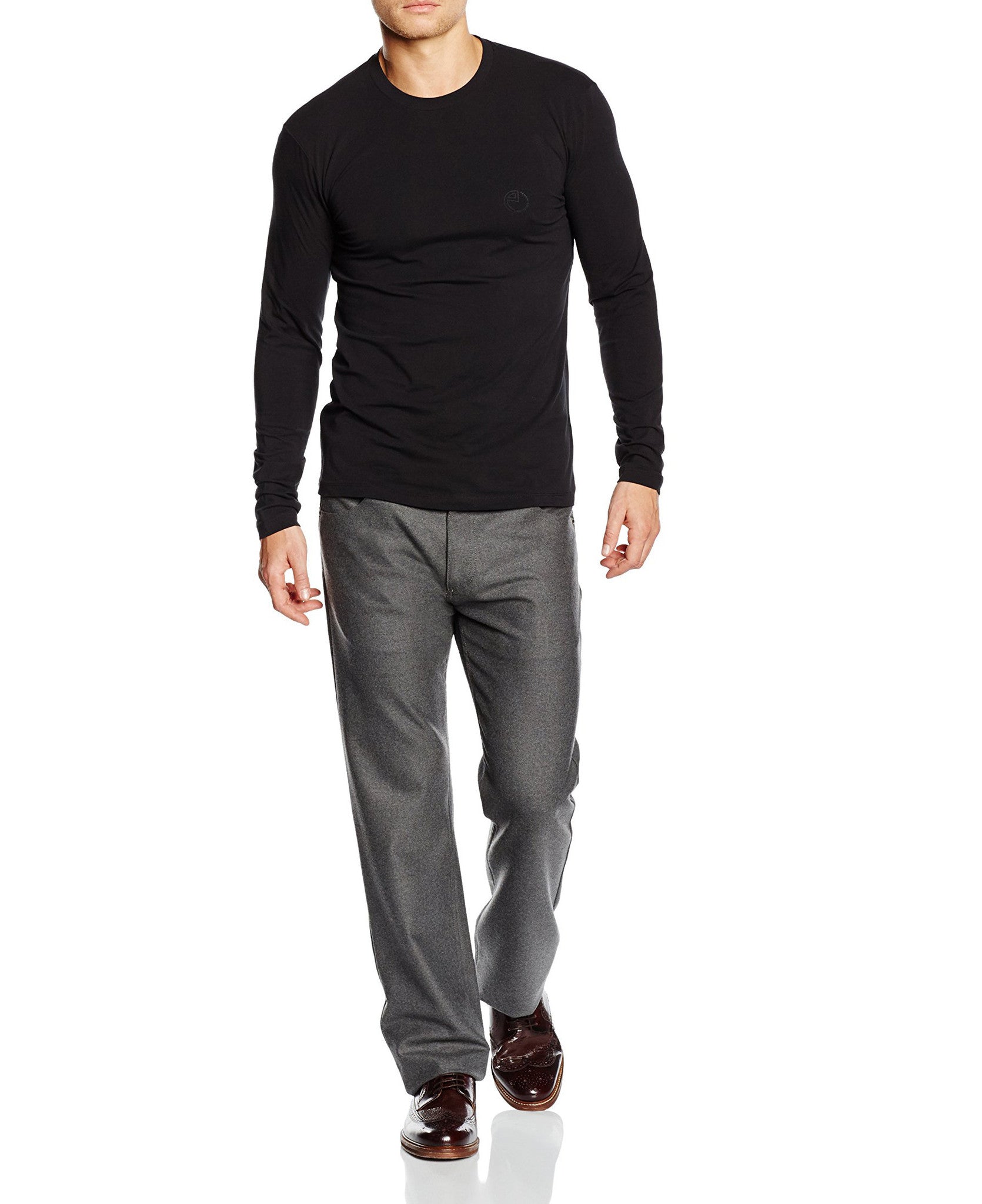 Armani Collezioni mens t-shirt long sleeve PCT33J PC4GJ 999