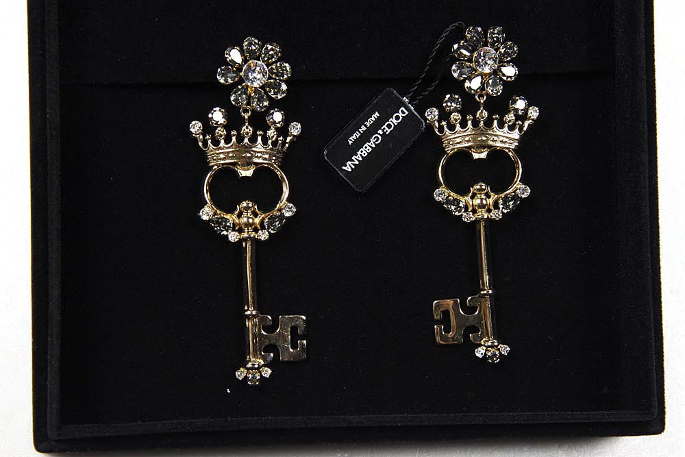 Dolce & Gabbana Earrings Crown Key WEG8C3 W0001 ZOO00