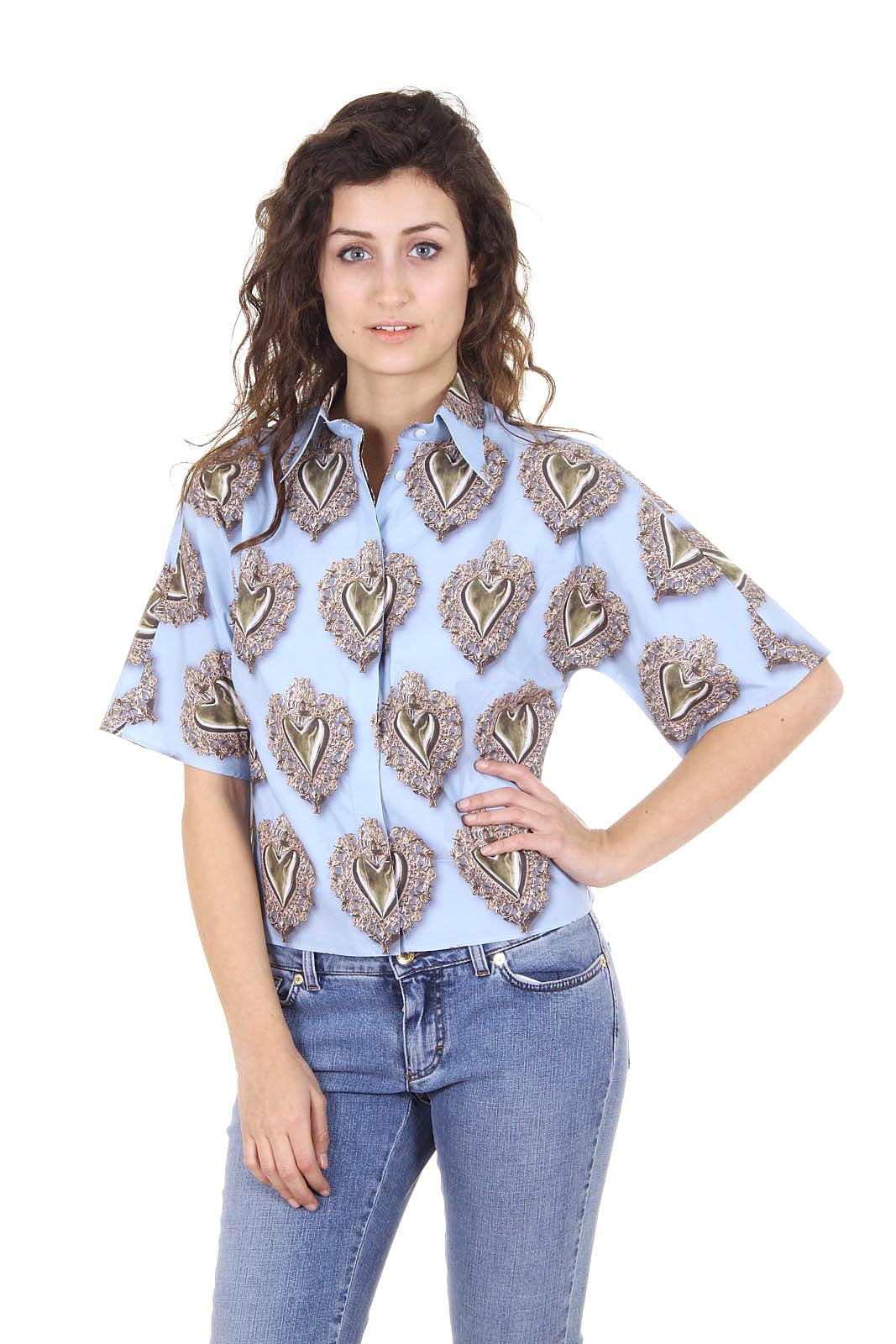 Dolce & Gabbana ladies shirt short sleeve F5F27T FS5ST X0800