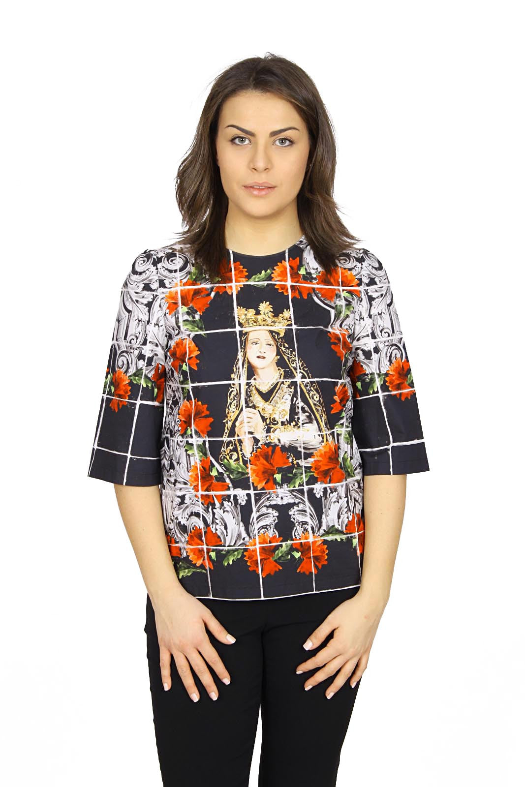 Dolce & Gabbana ladies top short sleeve F7Q09T FP5J7 X0800