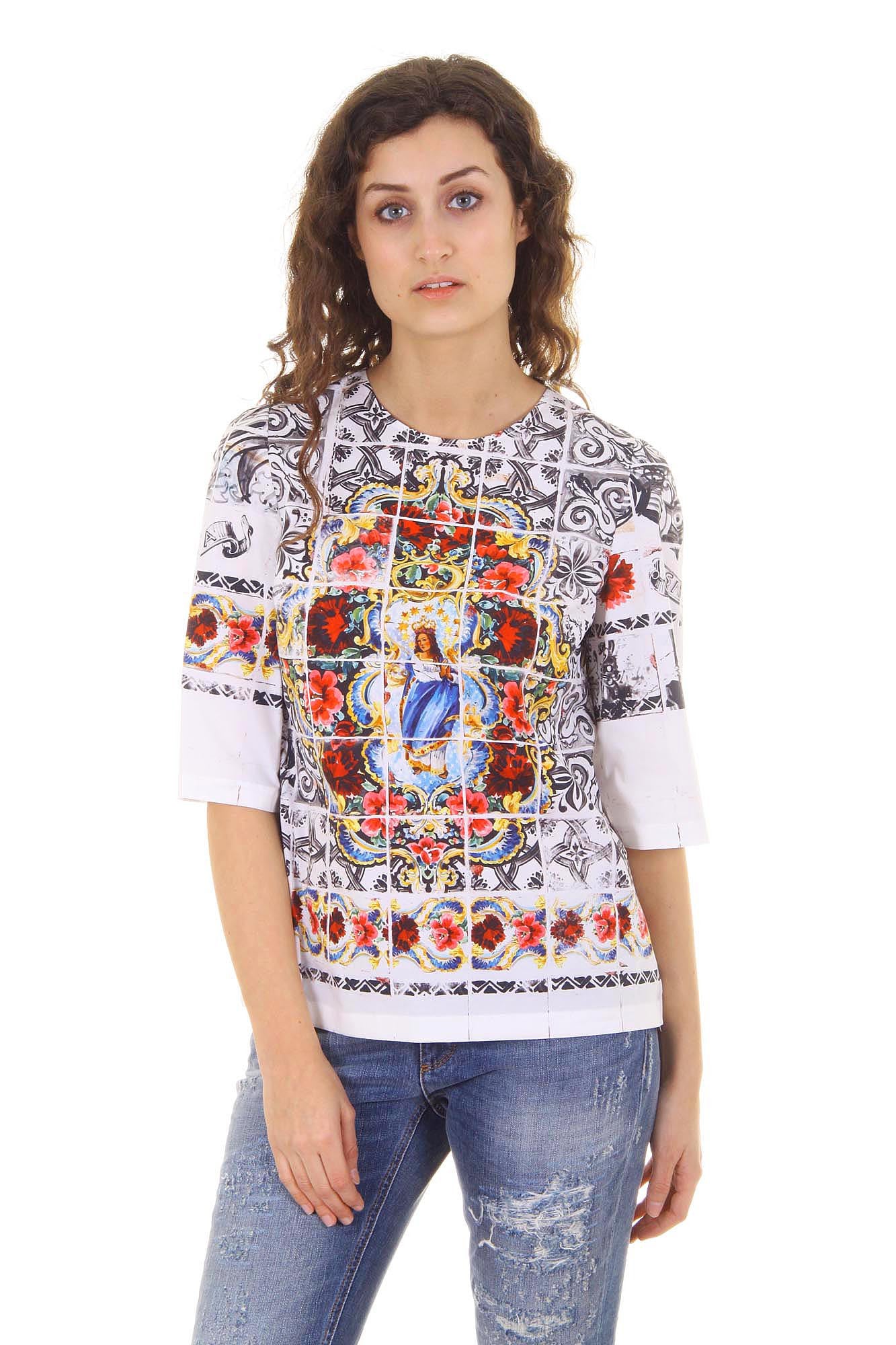 Dolce & Gabbana ladies top short sleeve F7Q09T FP5KC X0800