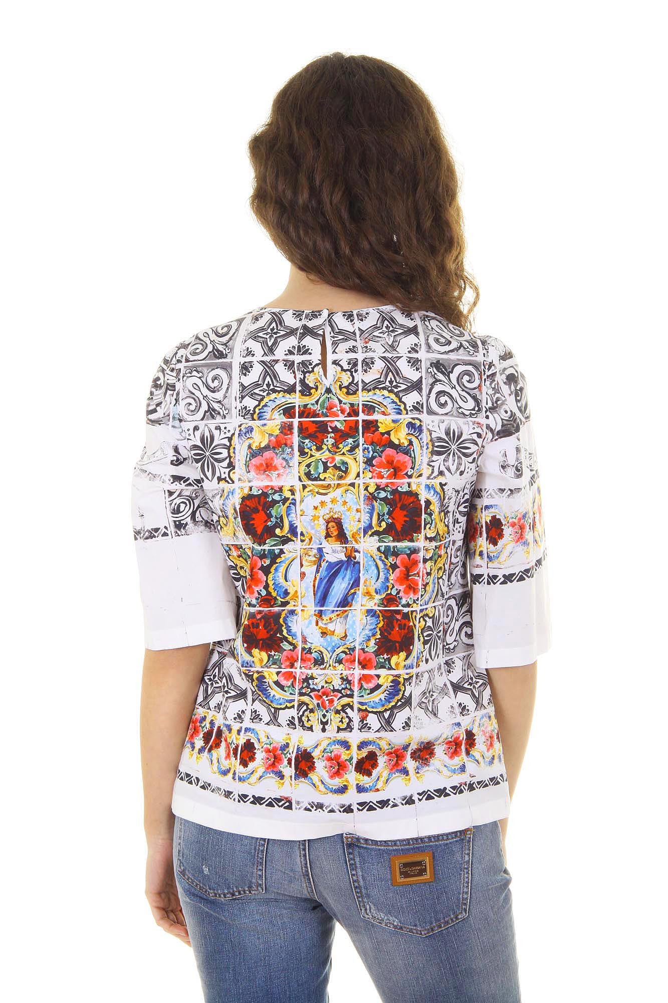 Dolce & Gabbana ladies top short sleeve F7Q09T FP5KC X0800