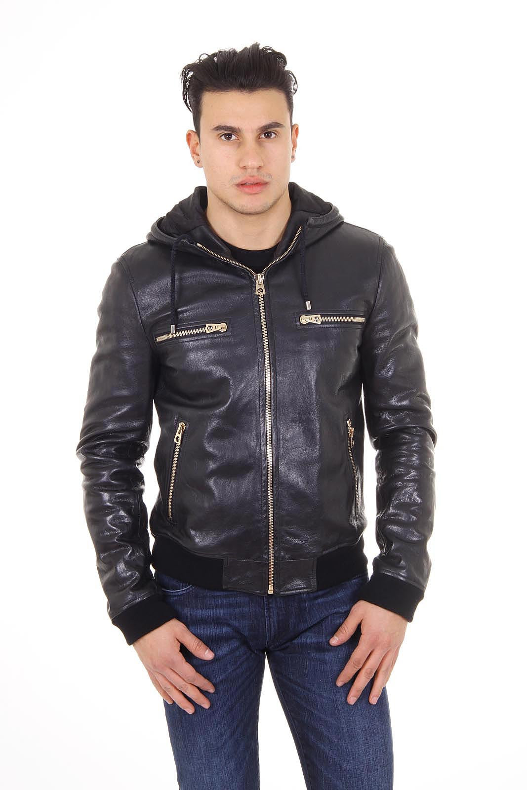 Dolce & Gabbana mens leather jacket G9DG9L FUL1M N0000