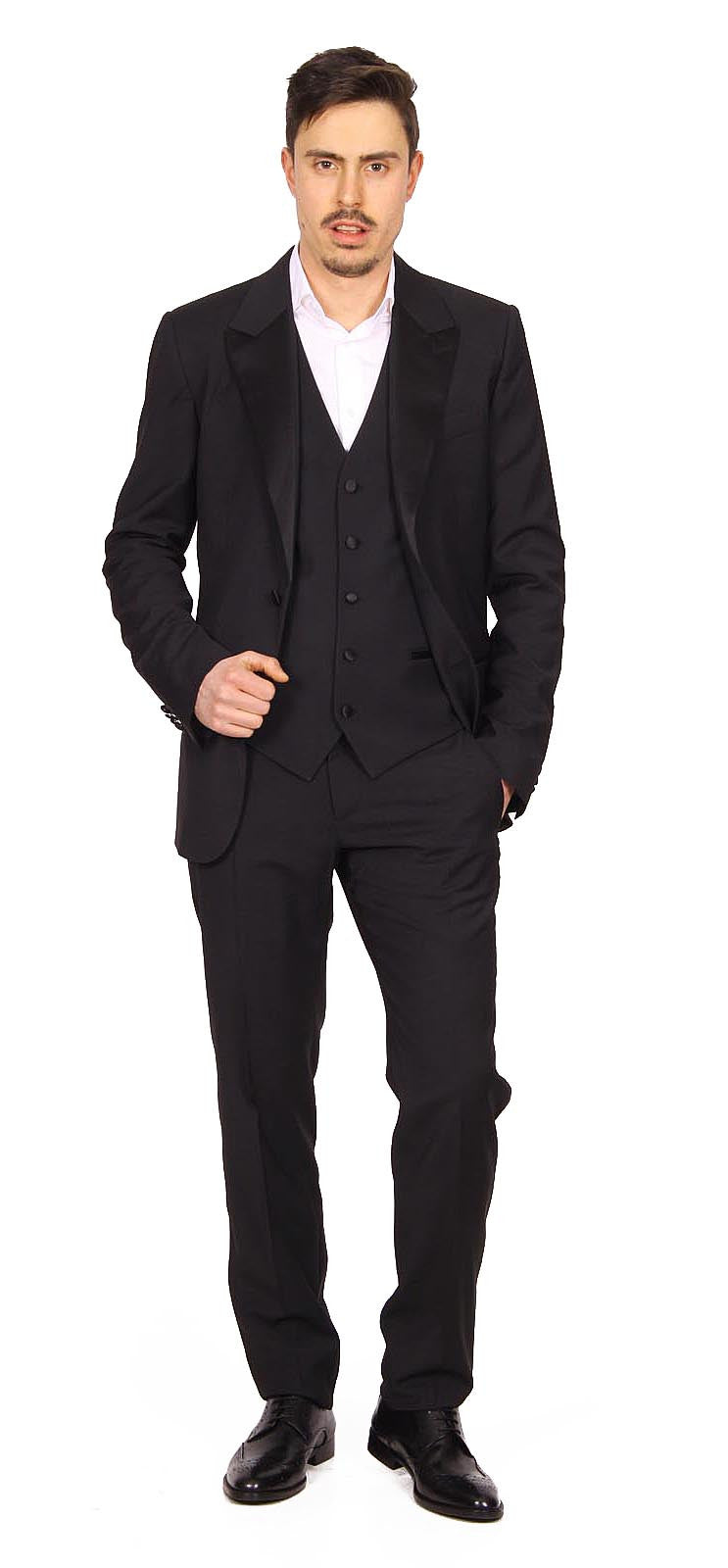 Dolce & Gabbana mens suit with gilet G1IEMT FUBDE N0000