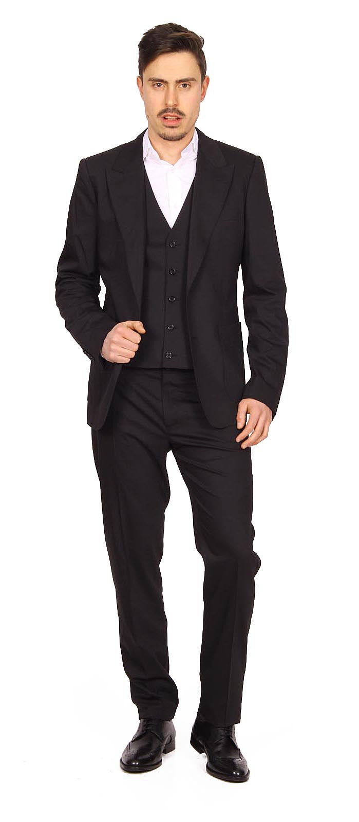 Dolce & Gabbana mens suit with gilet G1KDMT FUCDG N0000