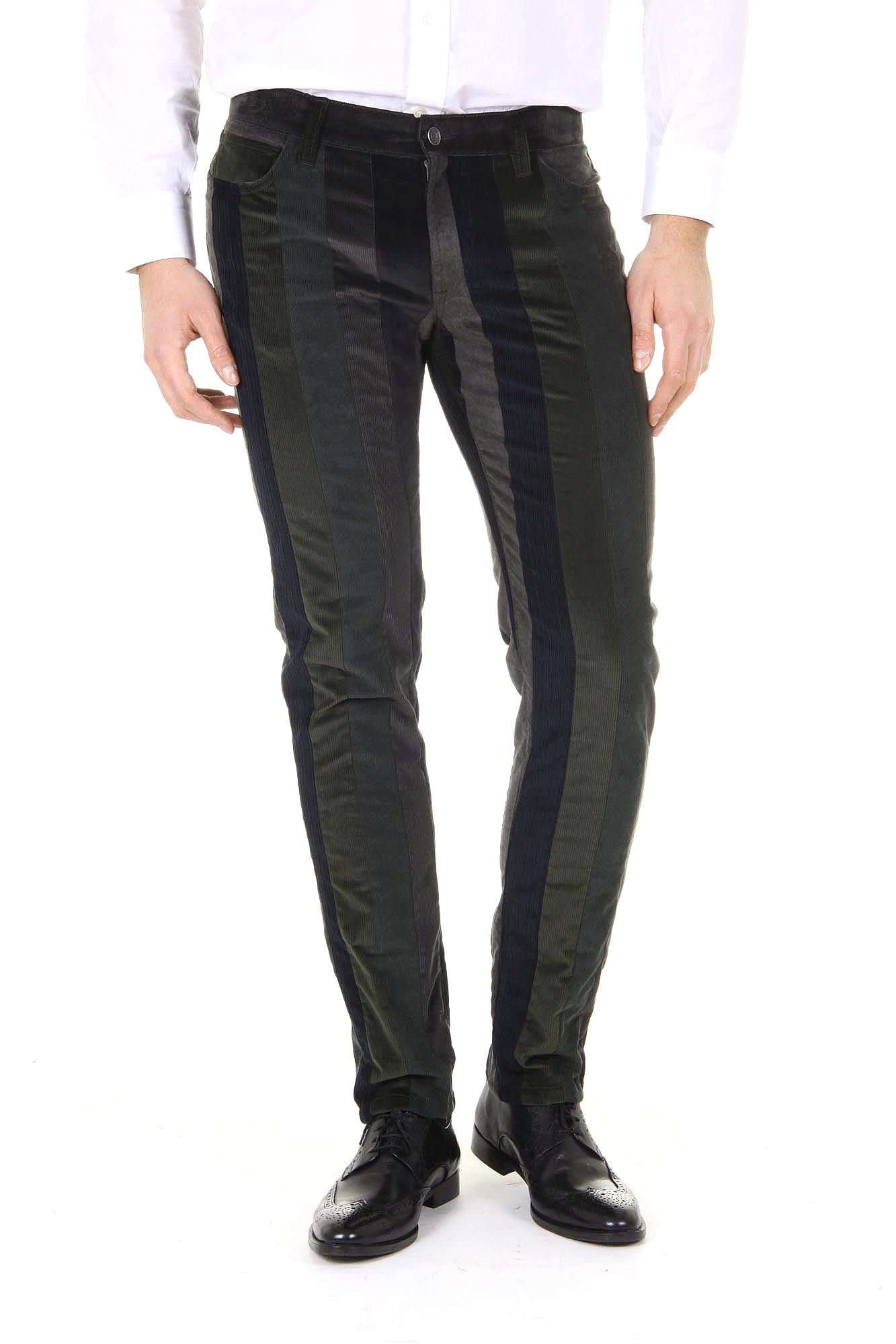 Dolce & Gabbana mens trousers Stretch 16 Mixed Velvet Patchwork G4P4CX G9V40 S9000