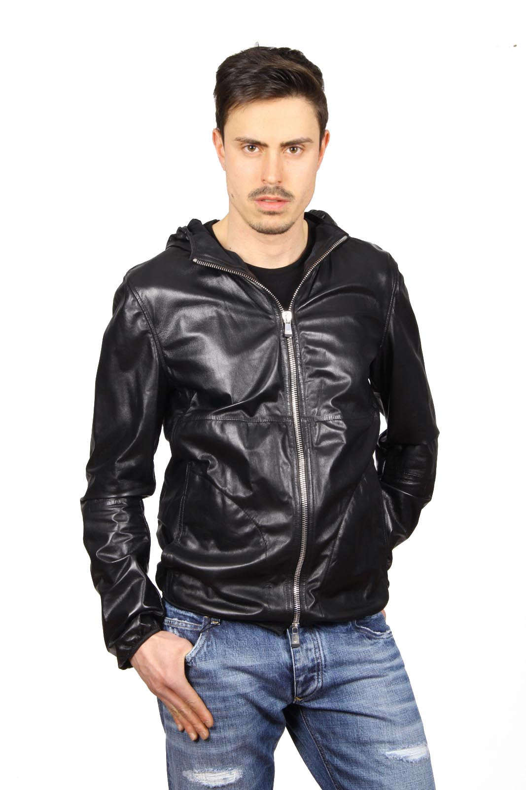 Emporio Armani mens leather jacket R1R19P R1P28 999