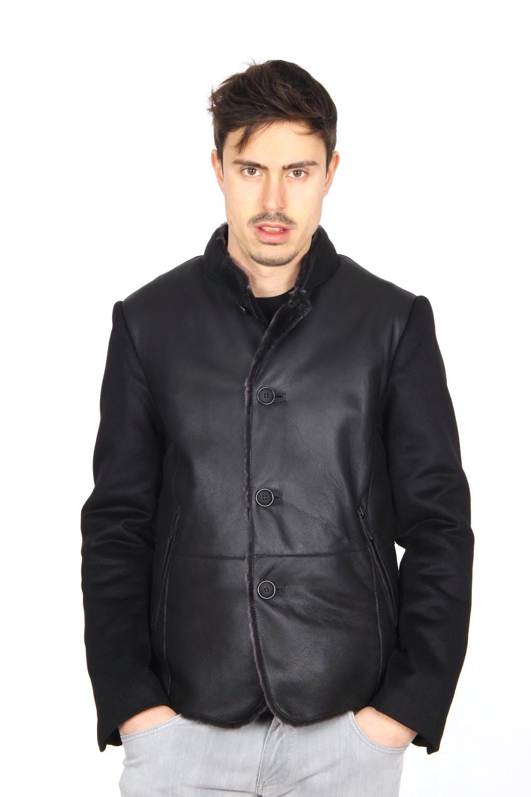 Giorgio Armani mens leather jacket SSG01P SSP03 999