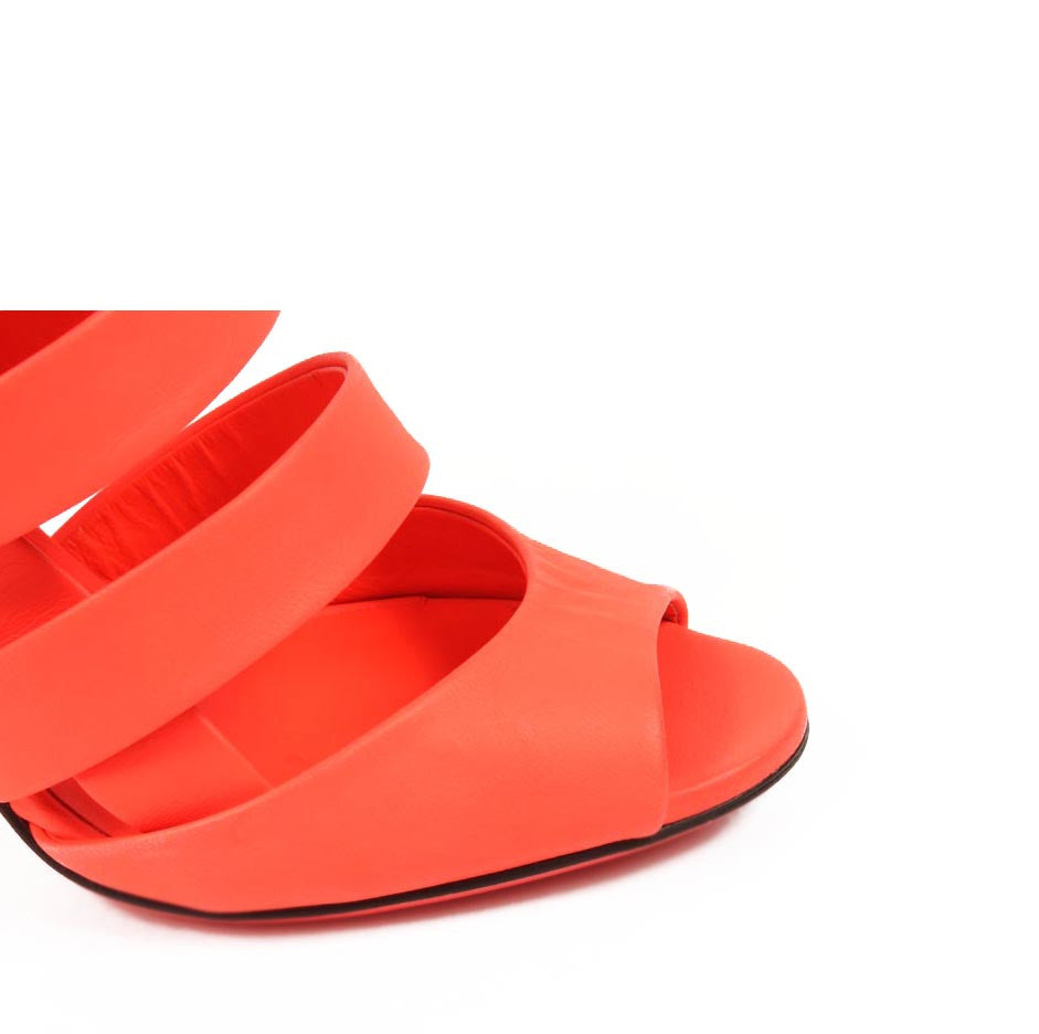 Jimmy Choo ladies sandals 141DAME Neon Nappa Flame