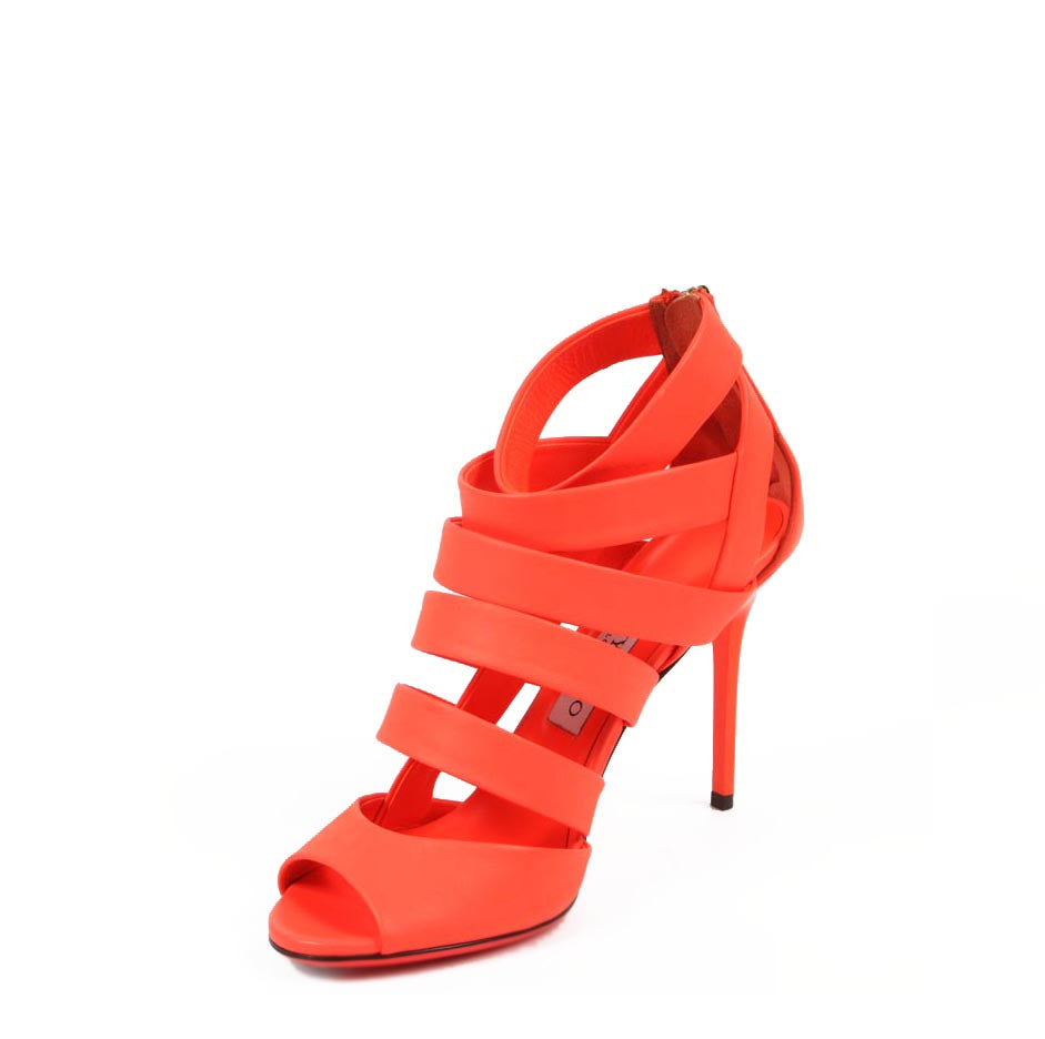 Jimmy Choo ladies sandals 141DAME Neon Nappa Flame