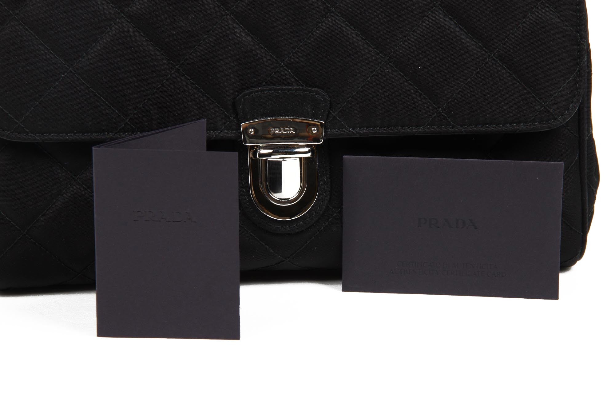 Prada Clutch handbag BP0584 black Impuntu Tessuto