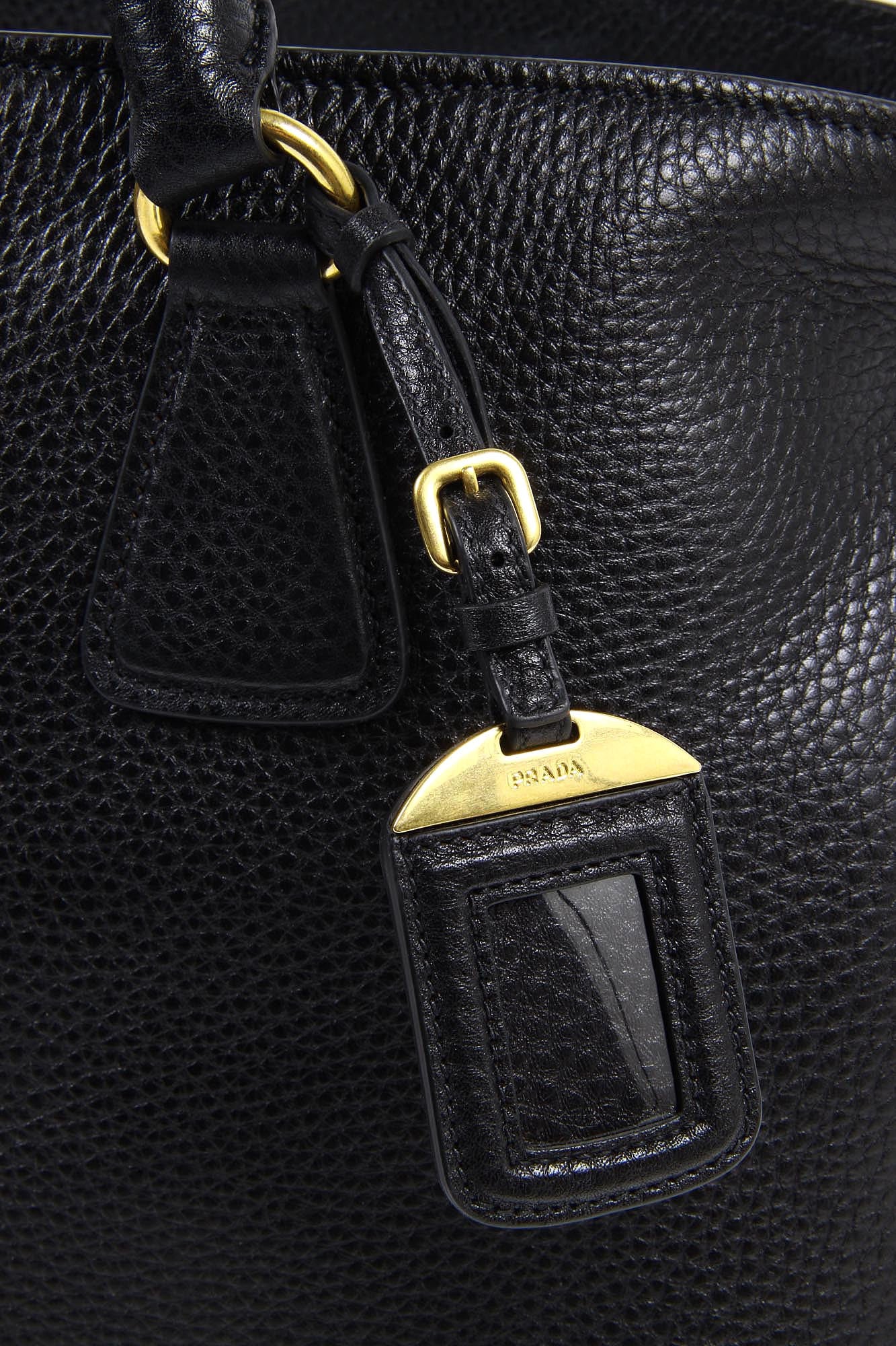 Prada shopping tote handbag BN2794 Nero Vitello Daino