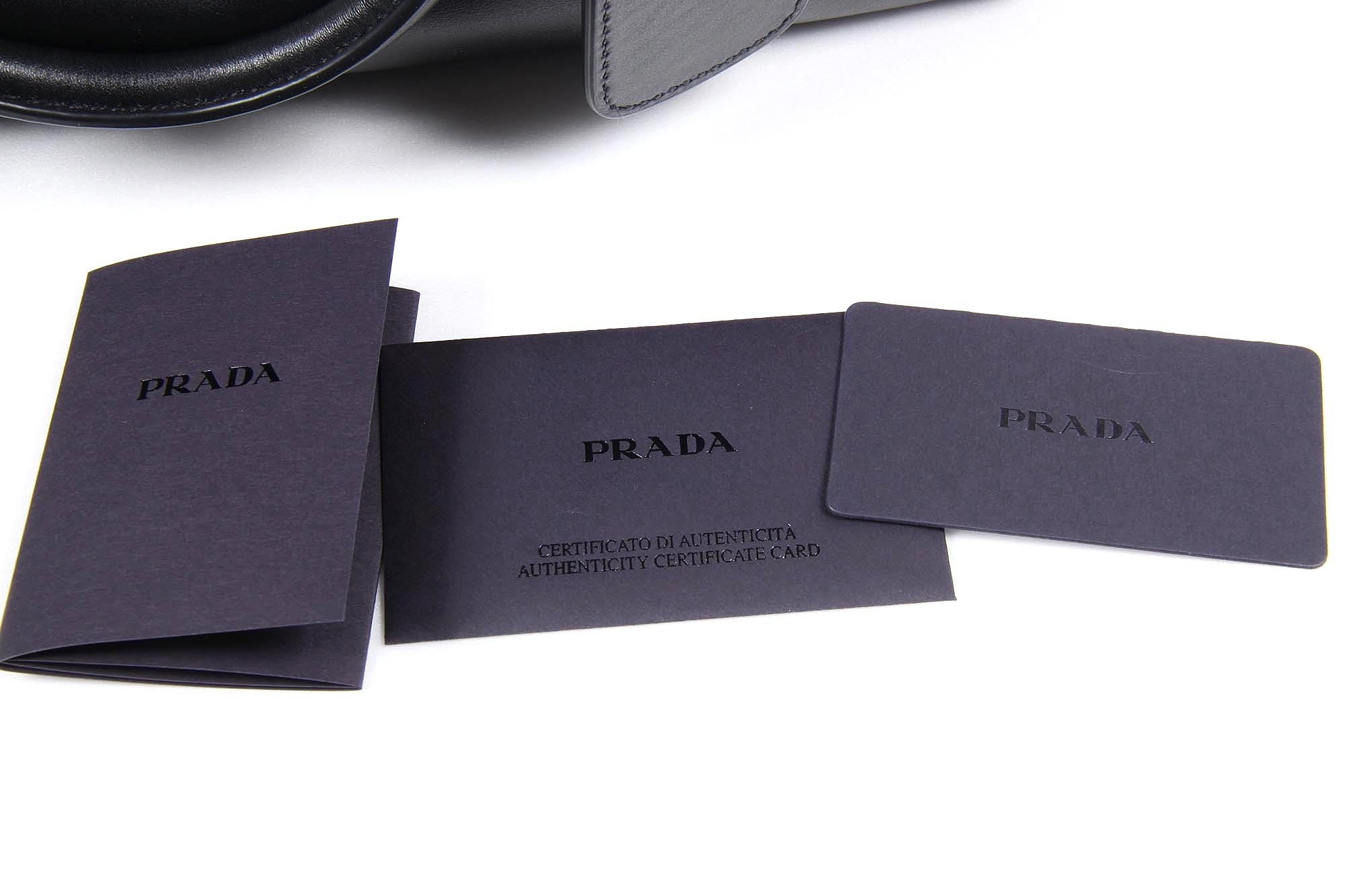 Prada shopping tote handbag BN2866 Nero Soft Calf