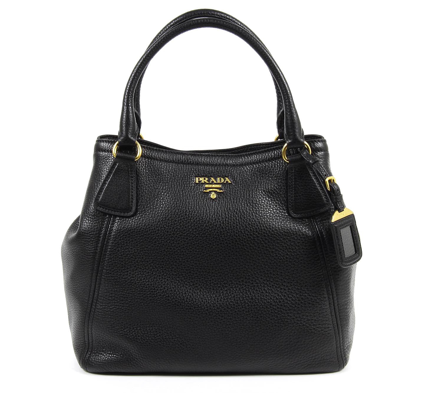 Prada vitello top daino nero