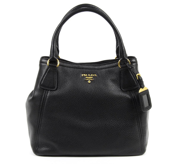 Prada tote hobo handbag BN2534 Nero Vitello Daino