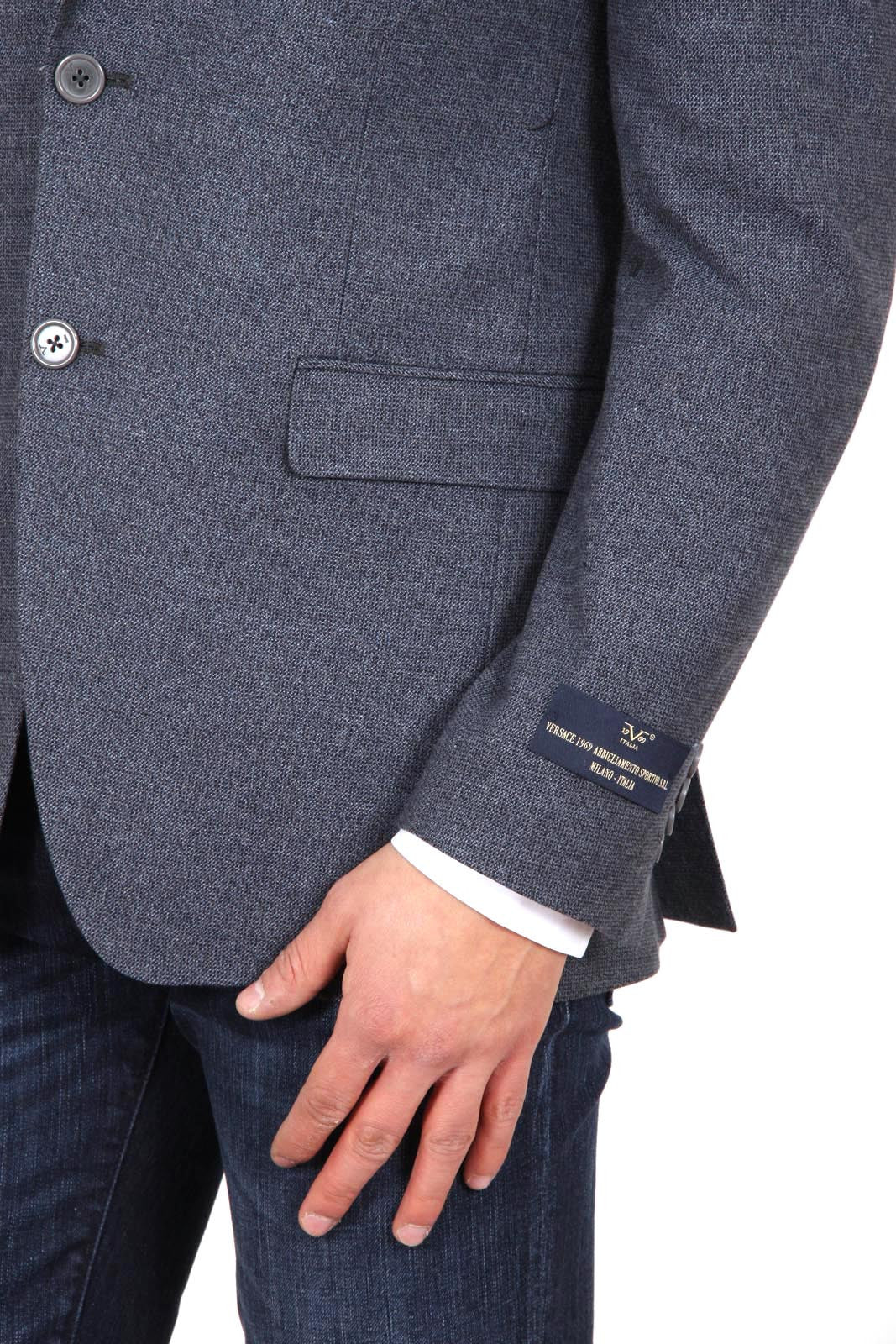 Versace 19.69 Abbigliamento Sportivo Srl mens blazer Clak 2 buttons 04 Grigio