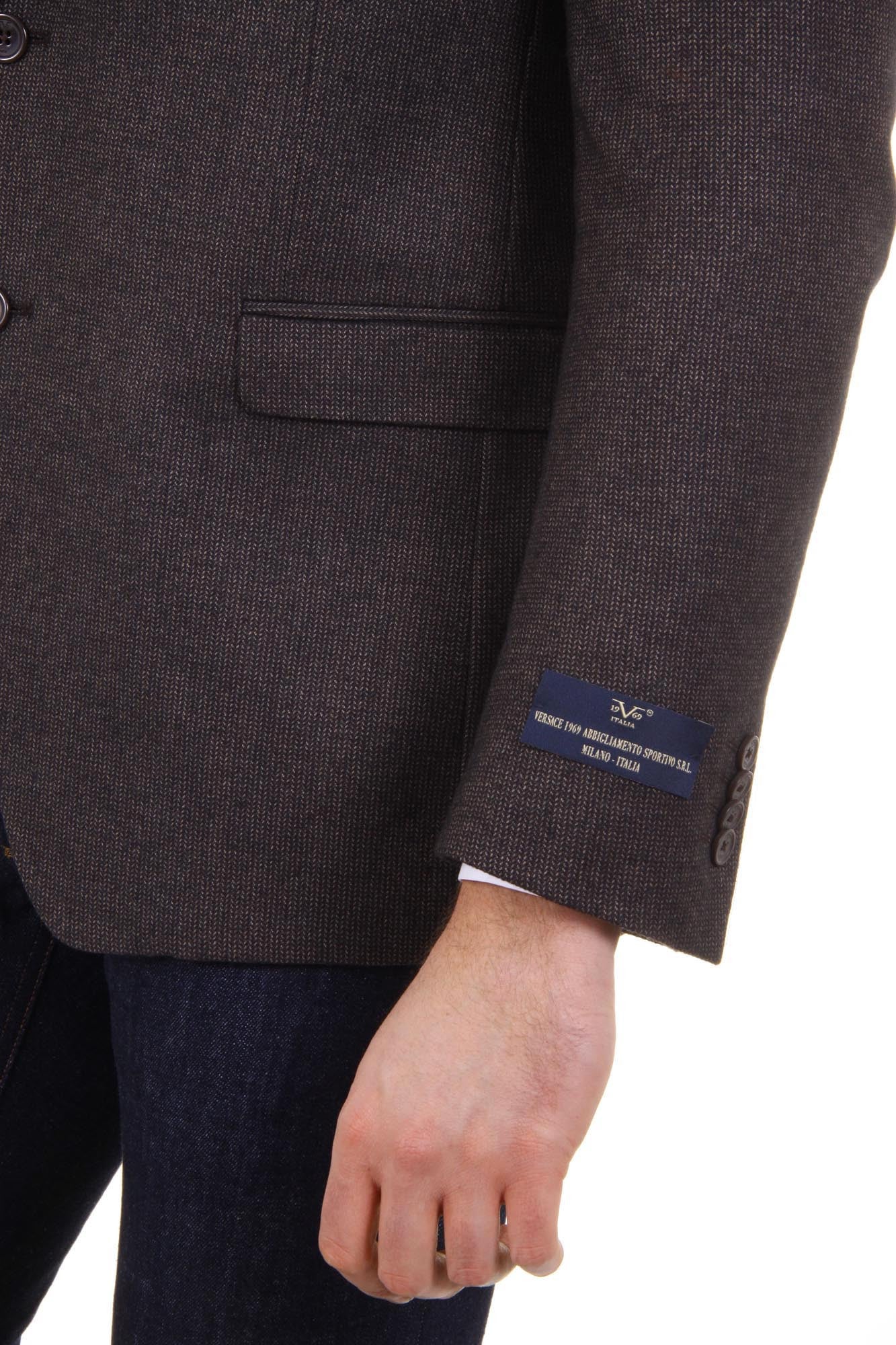 Versace 19.69 Abbigliamento Sportivo Srl mens blazer Clak 2 buttons 21 Marrone