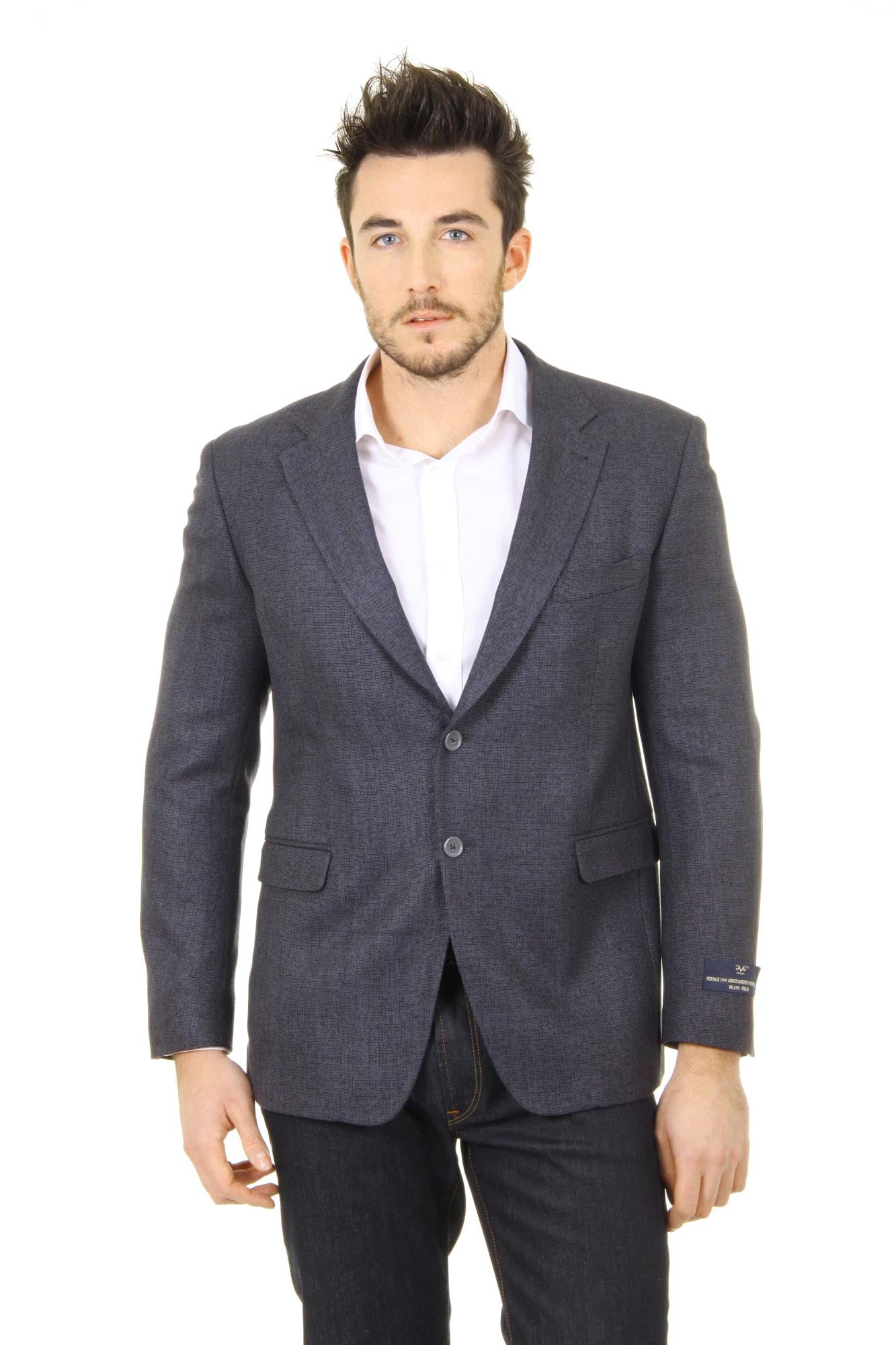 Versace 19.69 Abbigliamento Sportivo Srl mens blazer Clak 2 buttons 22 Grigio