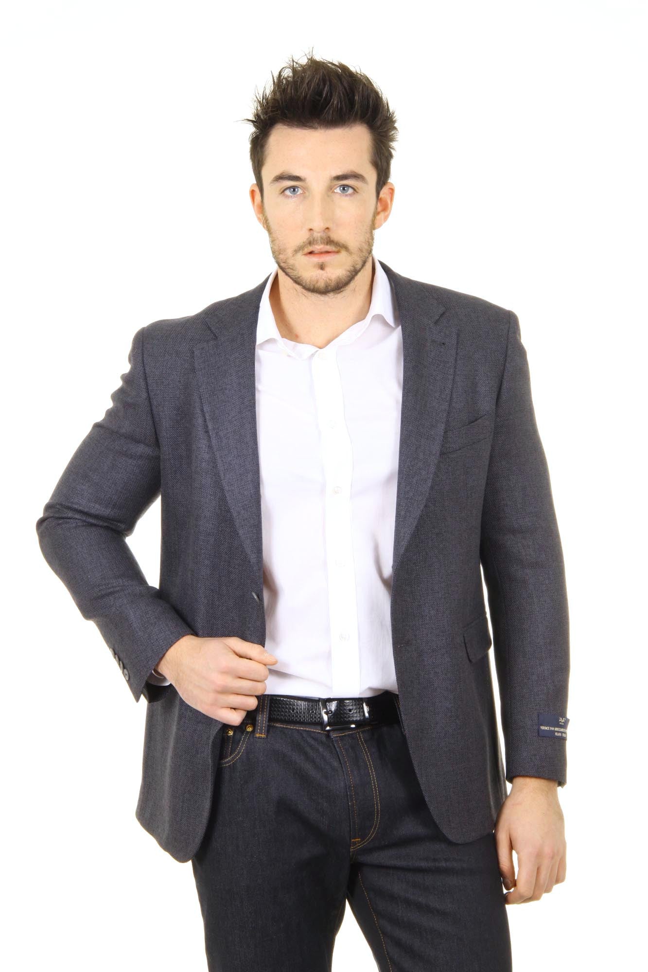 Versace 19.69 Abbigliamento Sportivo Srl mens blazer Clak 2 buttons 22 Grigio