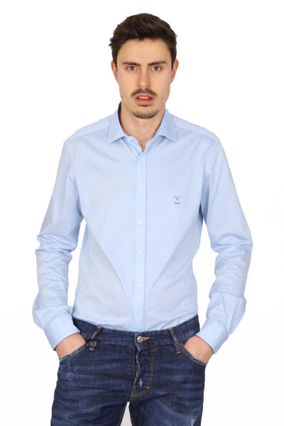 Versace 19.69 Abbigliamento Sportivo Srl mens long sleeve shirt Paris Jersey Azzurro