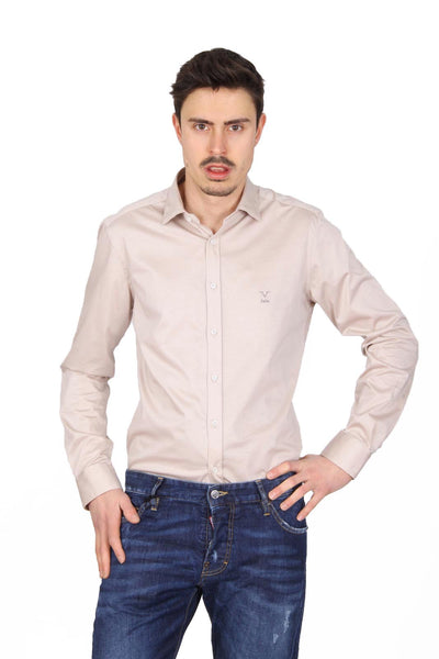 Versace 19.69 Abbigliamento Sportivo Srl mens long sleeve shirt Paris Jersey Beige