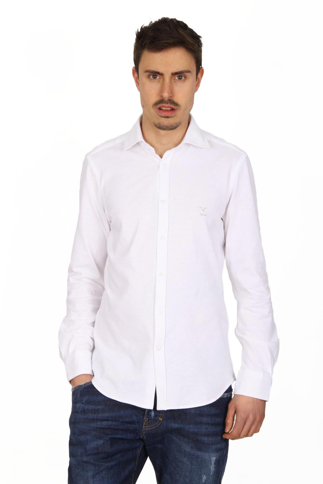 Versace 19.69 Abbigliamento Sportivo Srl mens long sleeve shirt Paris Jersey Bianco