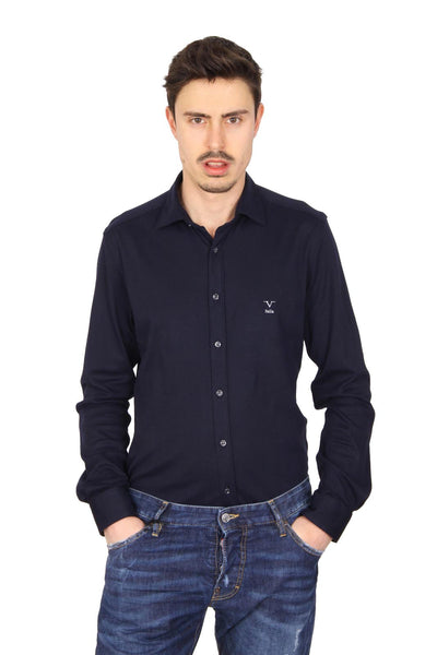 Versace 19.69 Abbigliamento Sportivo Srl mens long sleeve shirt Paris Jersey Blu