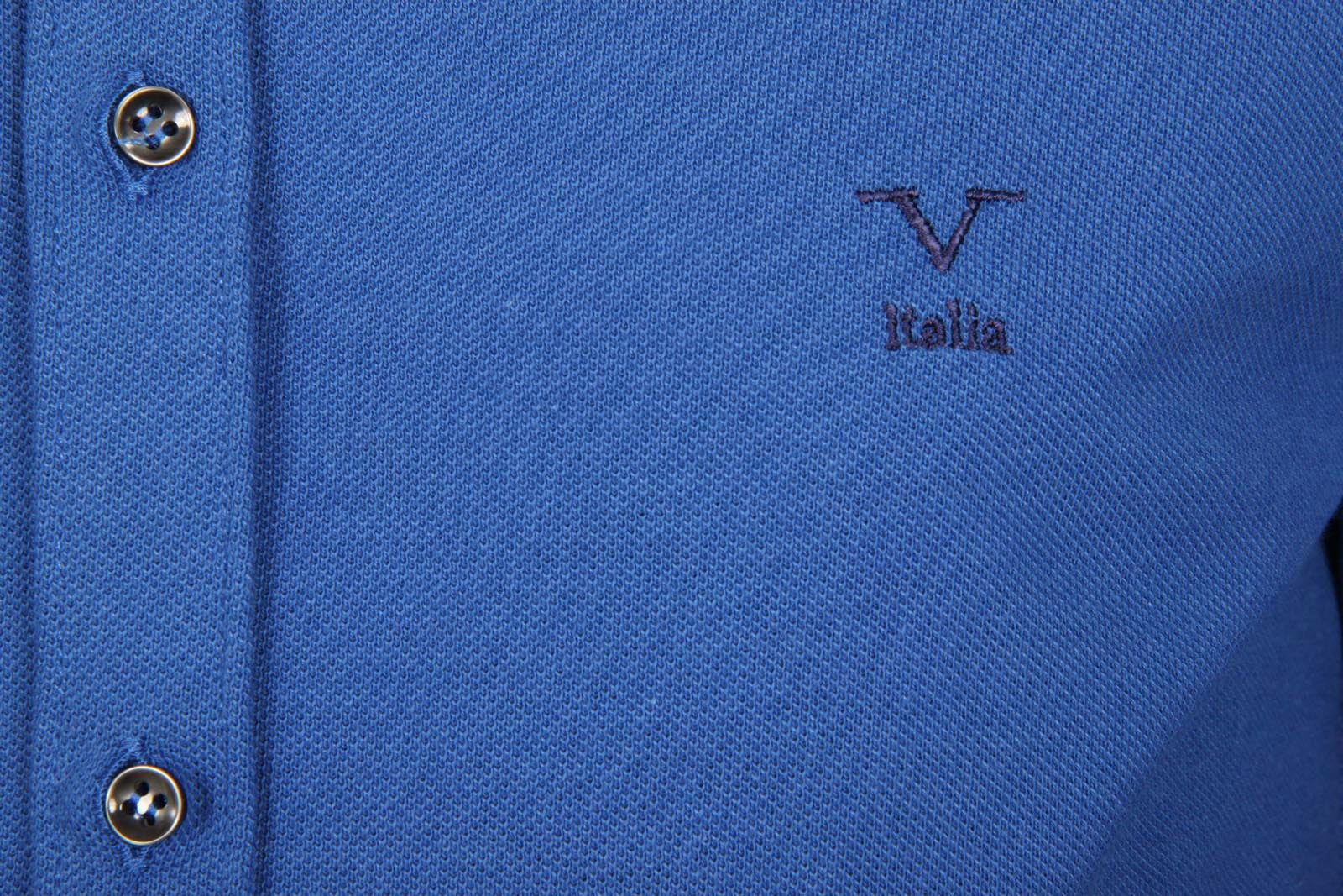 Versace 19.69 Abbigliamento Sportivo Srl mens long sleeve shirt Paris Piquet Bluette