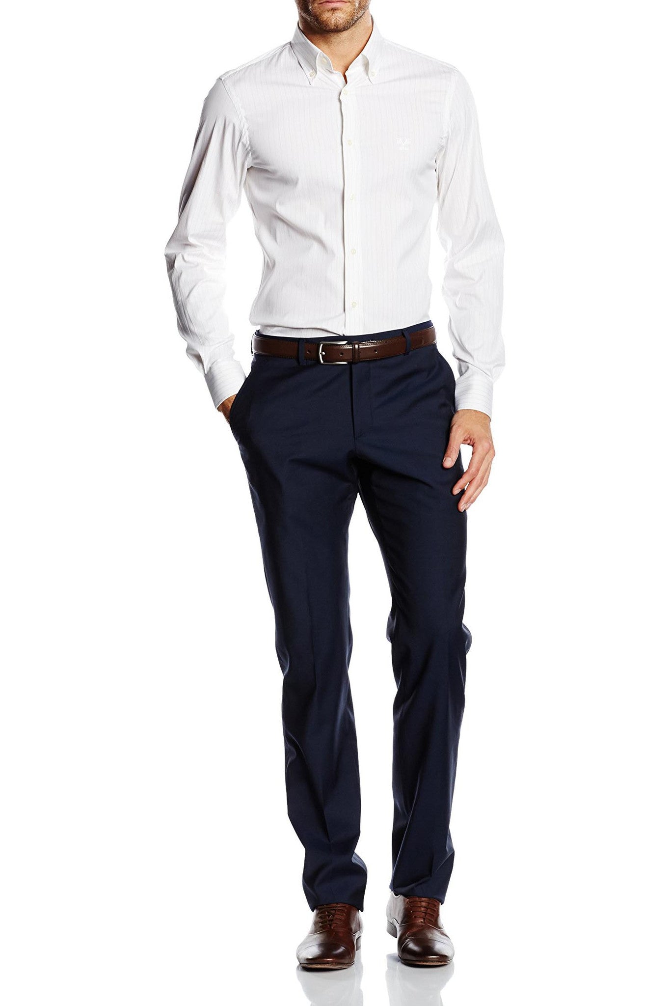 Versace 19.69 Abbigliamento Sportivo Srl mens slim fit long sleeve shirt SBD01