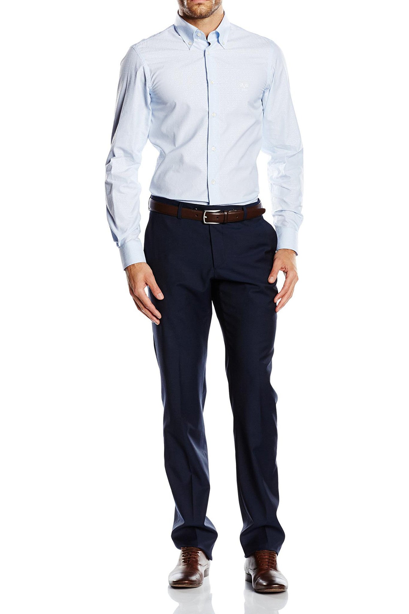 Versace 19.69 Abbigliamento Sportivo Srl mens slim fit long sleeve shirt SBD29