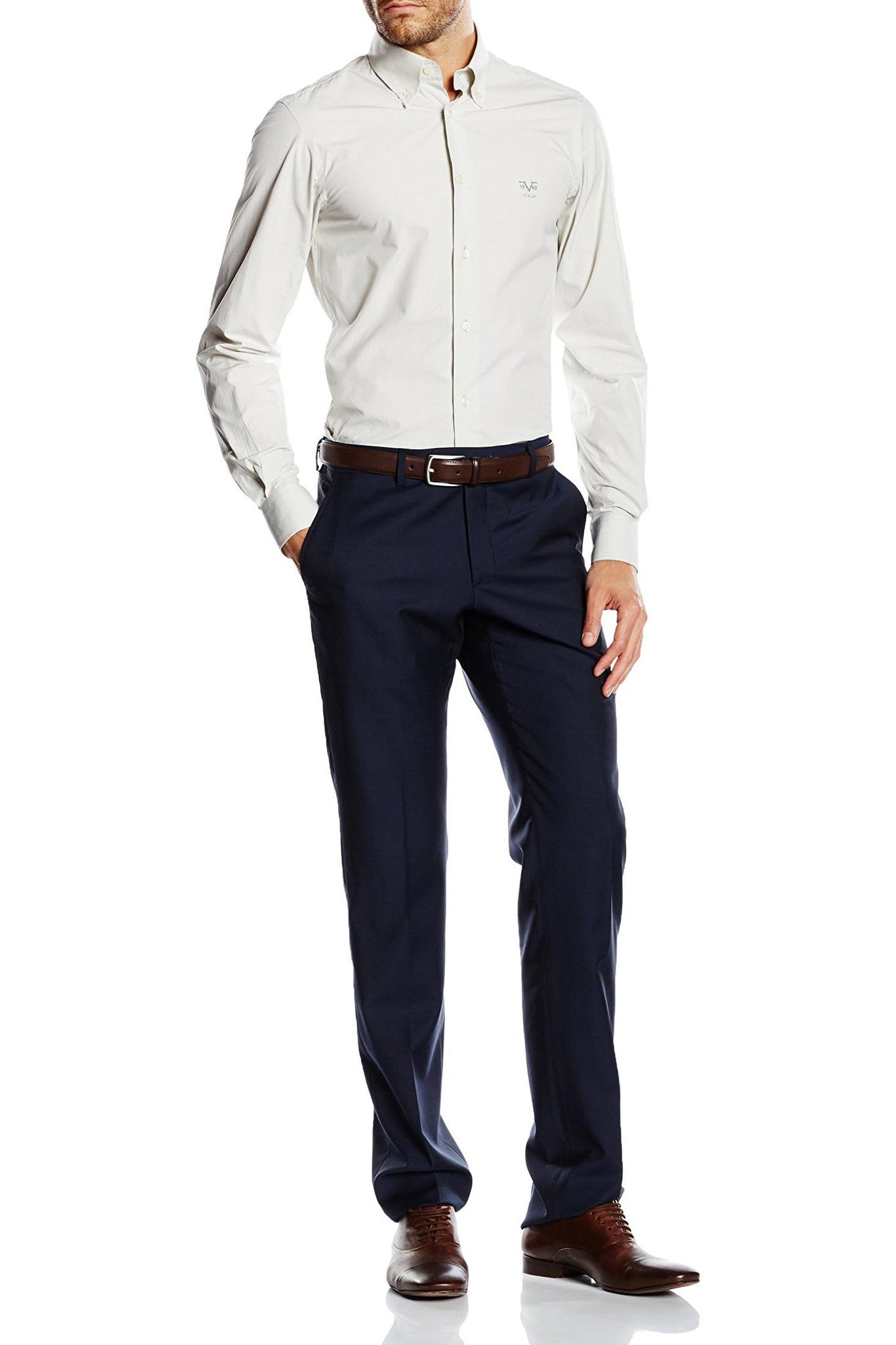 Versace 19.69 Abbigliamento Sportivo Srl mens slim fit long sleeve shirt SBD39