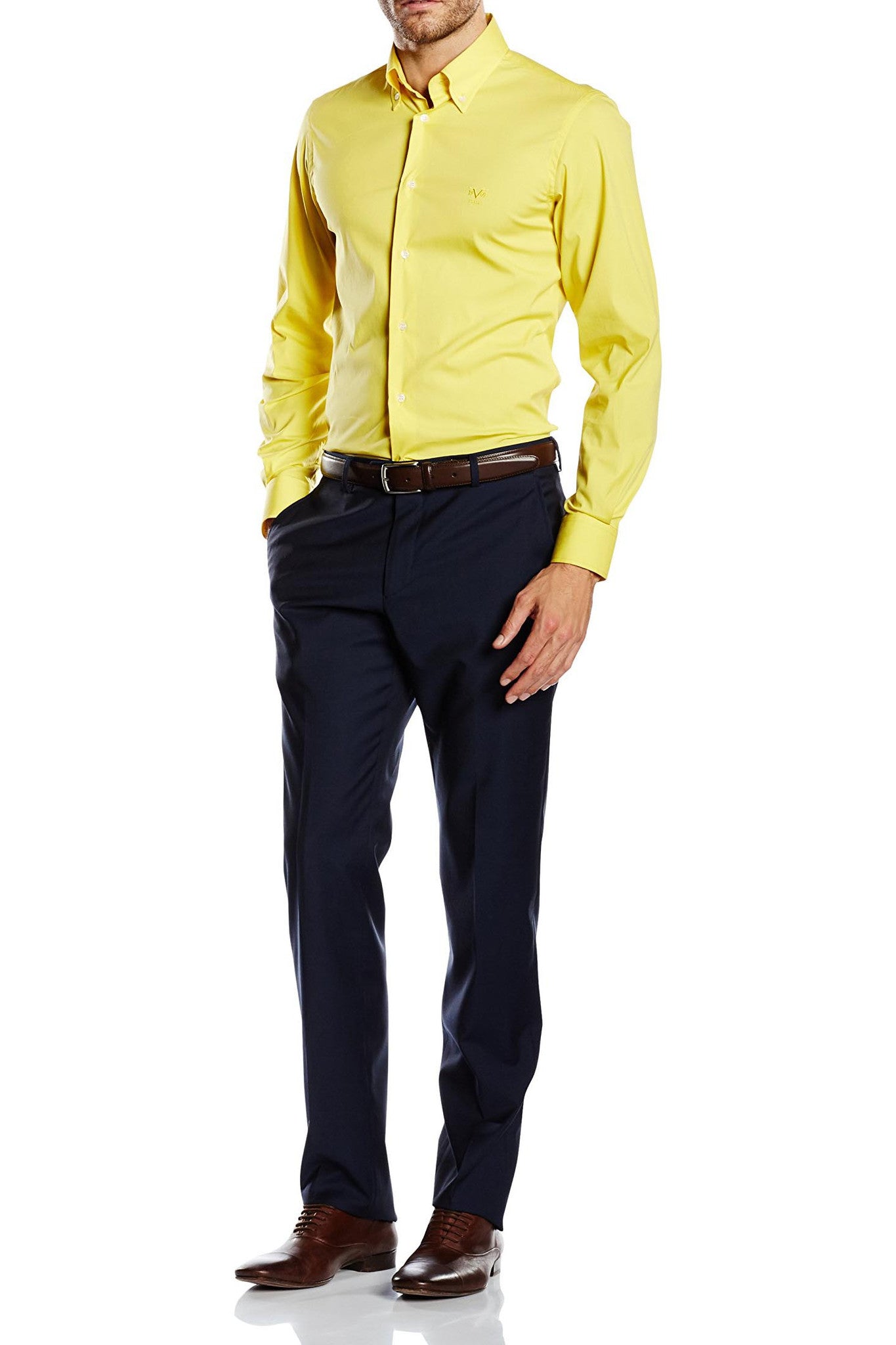 Versace 19.69 Abbigliamento Sportivo Srl mens slim fit long sleeve shirt SBD65