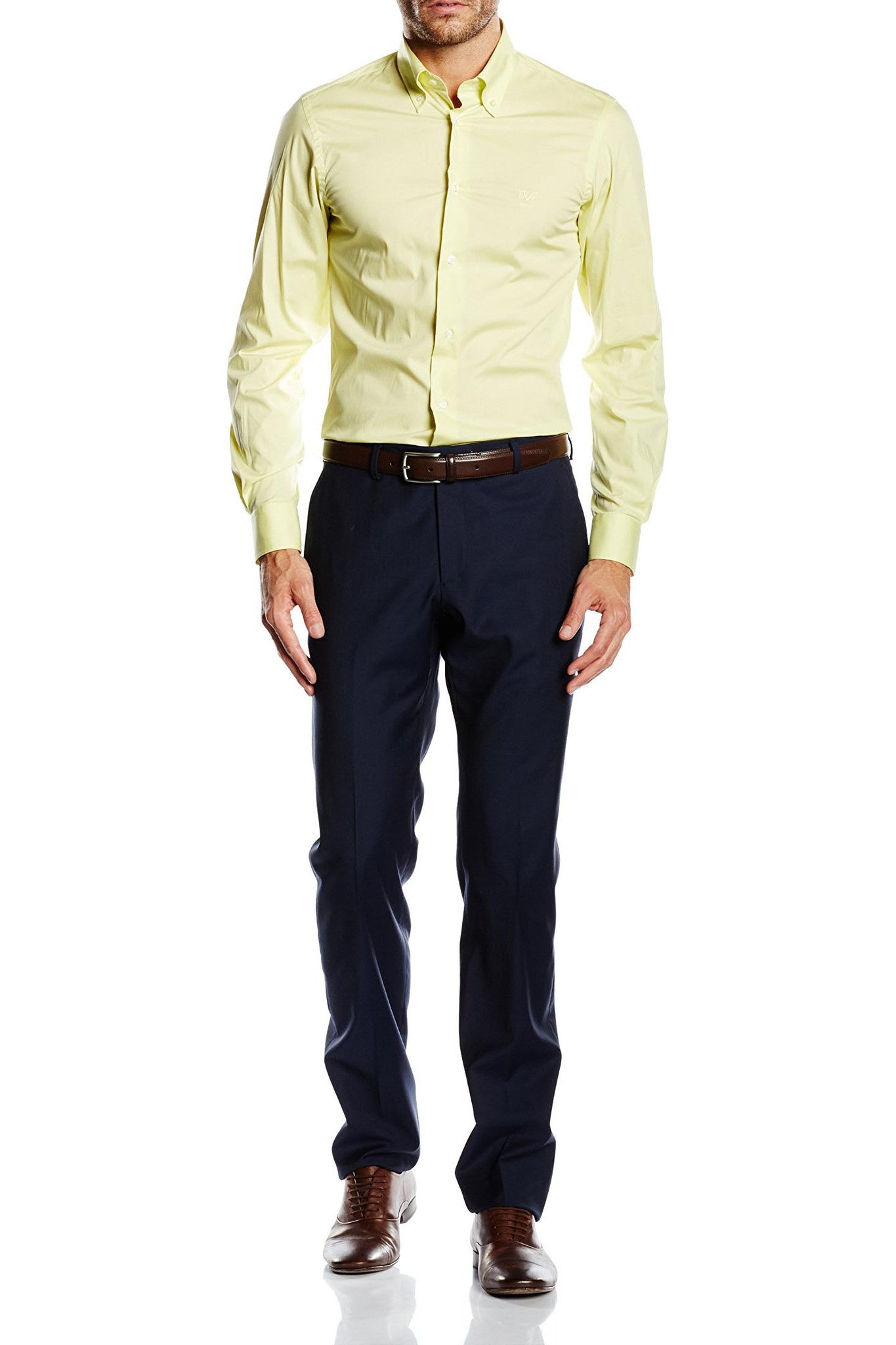 Versace 19.69 Abbigliamento Sportivo Srl mens slim fit long sleeve shirt SBD67